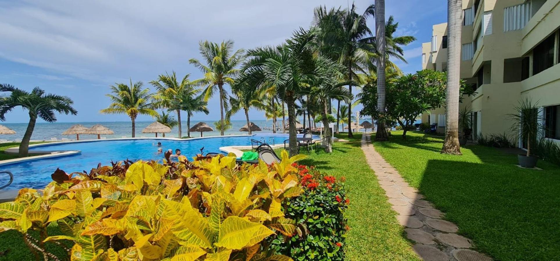 Oceanfront Condo At Unique Location Cancún Exterior foto